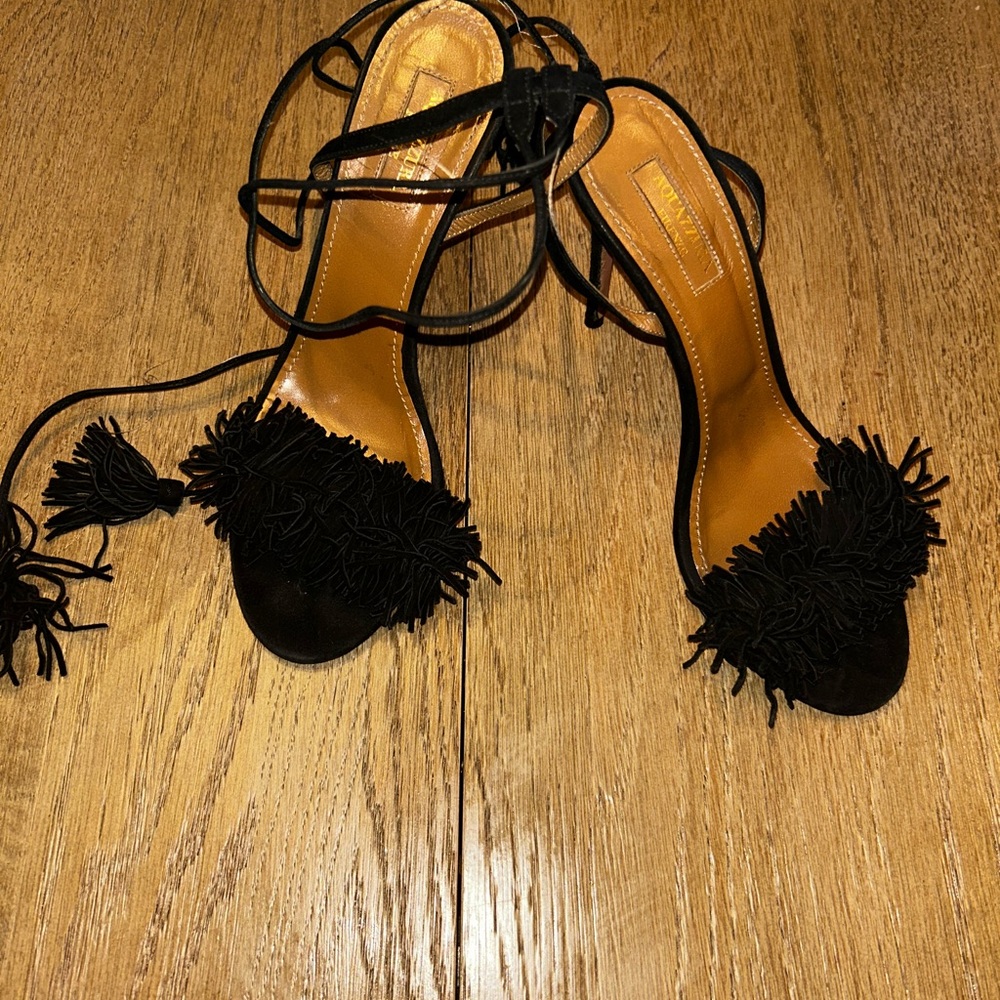 Elegant Black Tassel Women's Sandals